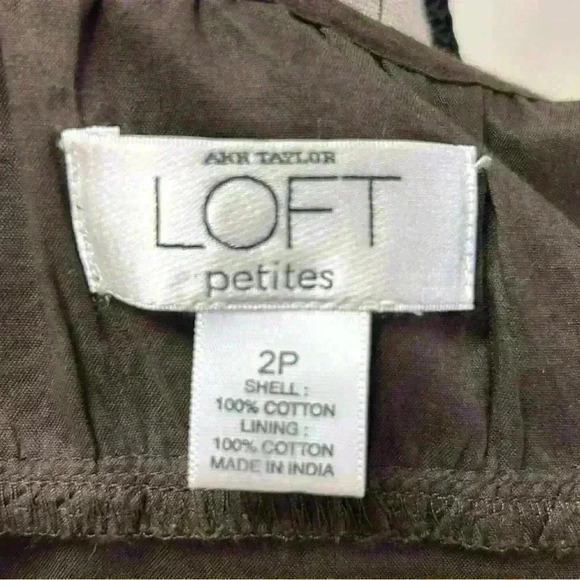 Ann Taylor Loft Petites Midi Dress SP Brown Summer dress - Picture 15 of 16